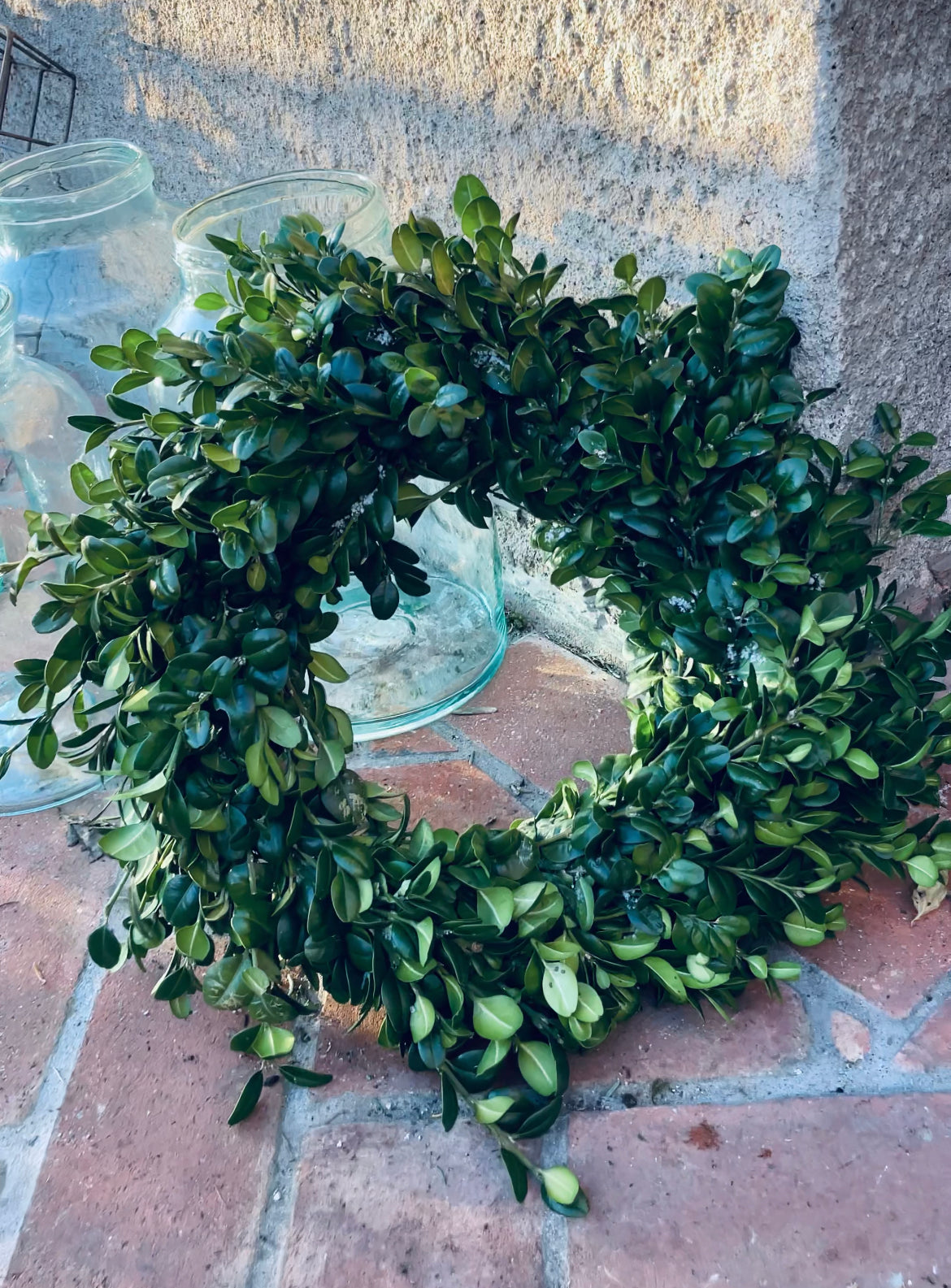 Vintergrønn krans 30 cm i buksbom